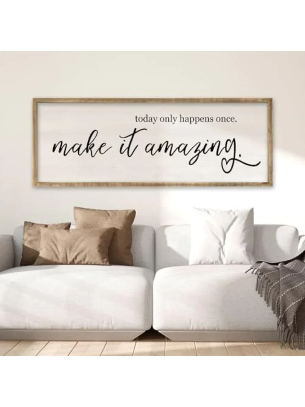 Today Only Happens Once Make It Amazing Wall Art - 32x12 Wood Decor Piece